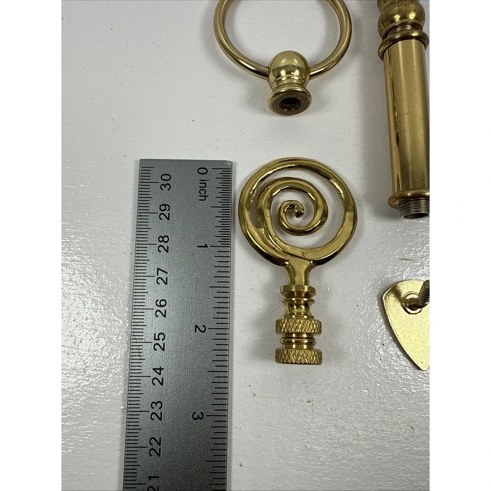 Vintage Solid brass lamp shade finals parts various brass lamp finials